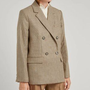 Brand New A.P.C. Prune Checked Wool Jacket